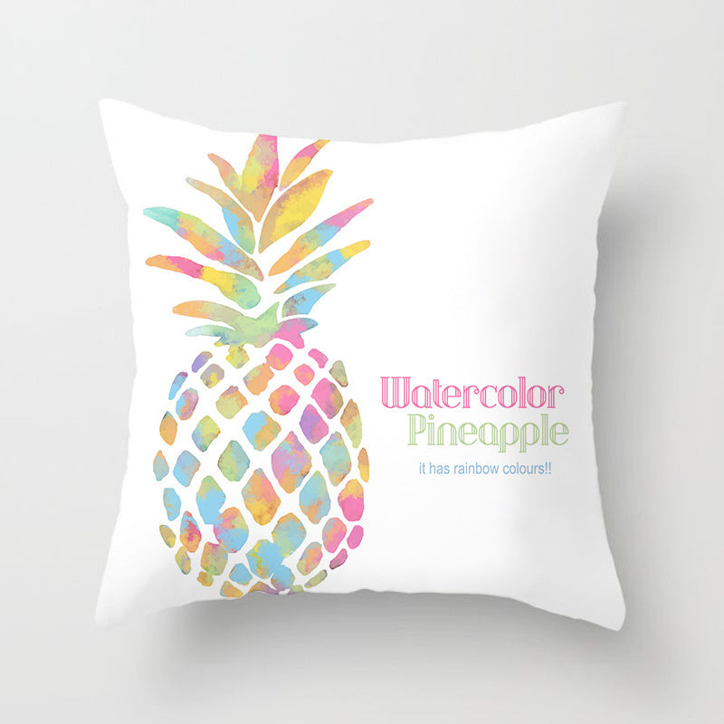 Cushion Cover Funny Fruit and Plants showing Watercolour Pineapple Style C | Confetti Living