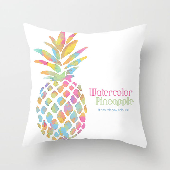 Cushion Cover Funny Fruit and Plants showing Watercolour Pineapple Style C | Confetti Living