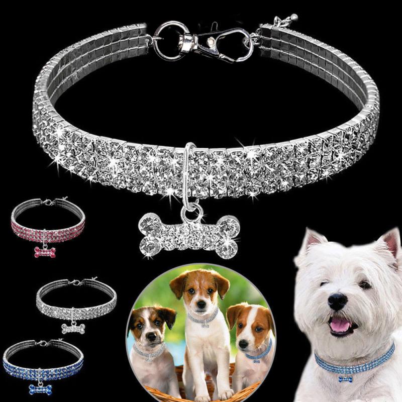 Rhinestone Crystal Collar for Small or Medium Dogs and Cats | Confetti Living