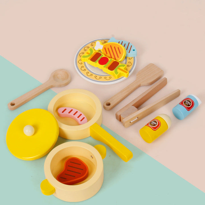 Wooden Playhouse Giraffe Kitchen BBQ Set | Confetti Living