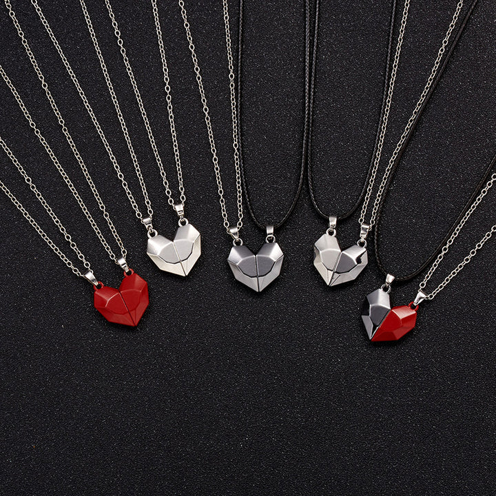 Creative Magnet Broken Heart Necklace for Men And Women | Confetti Living