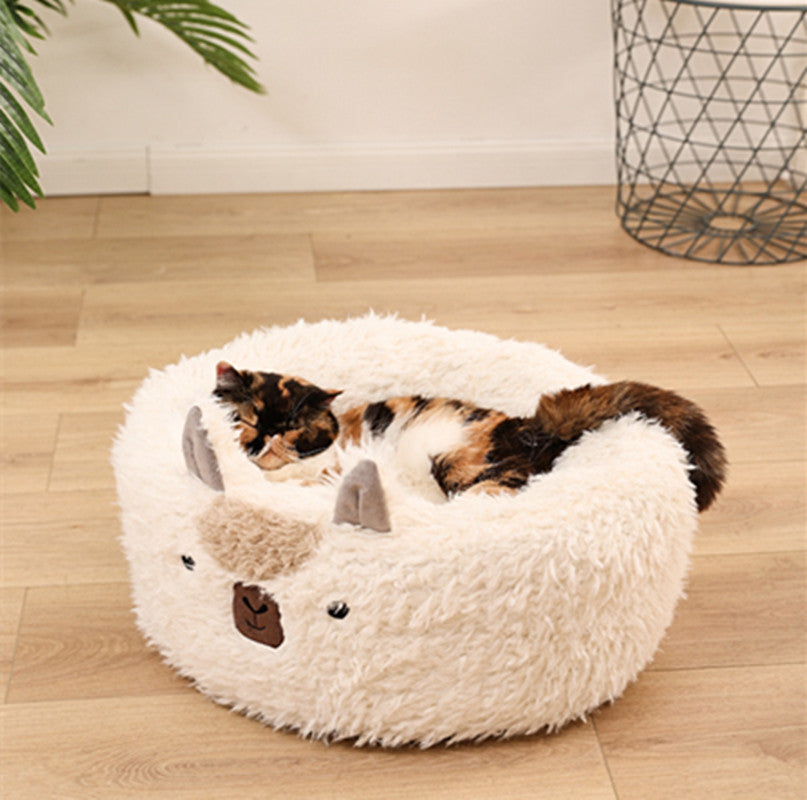 Alpaca Plush Pet Bed for Dogs and Cats | Confetti Living