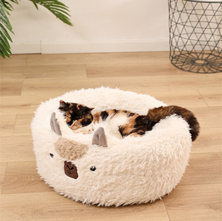 Alpaca Plush Pet Bed for Dogs and Cats | Confetti Living