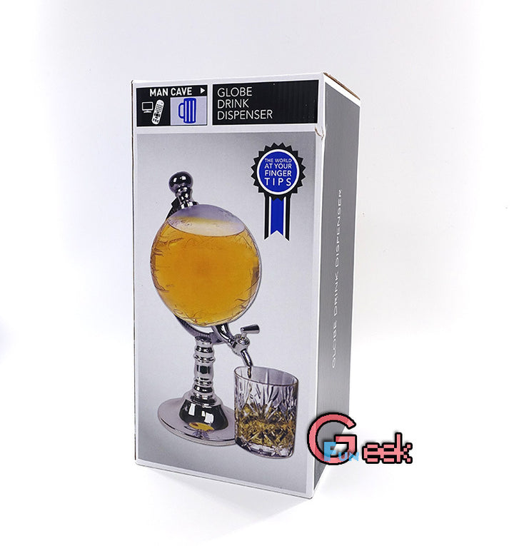 Home Bar Globe Wine Decanter with Tap showing Gift Box | Confetti Living