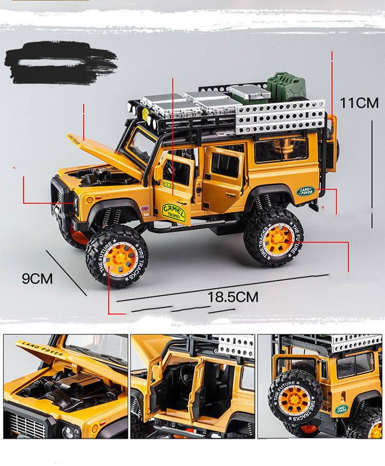 Children's Alloy Model Car with Sound and Light In Yellow | Confetti Living