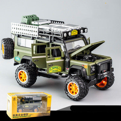 Children's Toy Alloy Model Car with Sound and Light in Green | Confetti Living