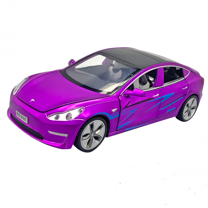 Children's Alloy Model Tesla Car with Light And Sound Effects | Confetti Living