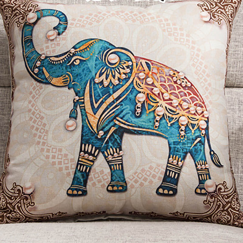 Cushion Cover Elephant Designs showing Left Elephant Design | Confetti Living