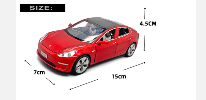 Children's Alloy Model Tesla Car with Light And Sound Effects | Confetti Living