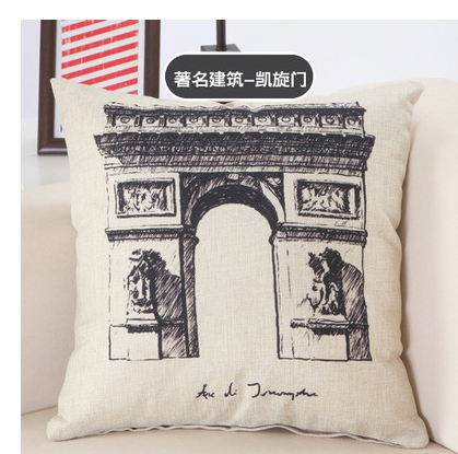 Cushions Great Buildings of the World showing Arc de Triomphe | Confetti Living