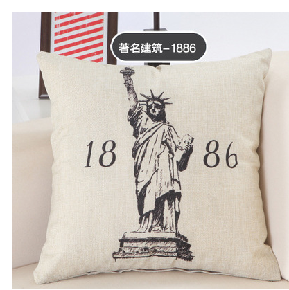 Cushions Great Buildings of the World showing Statue of Liberty | Confetti Living