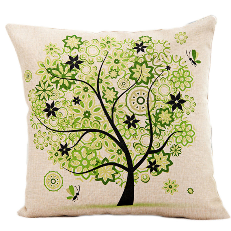 Cushion Cover Cotton with Tree Designs showing Style 5 | Confetti Living