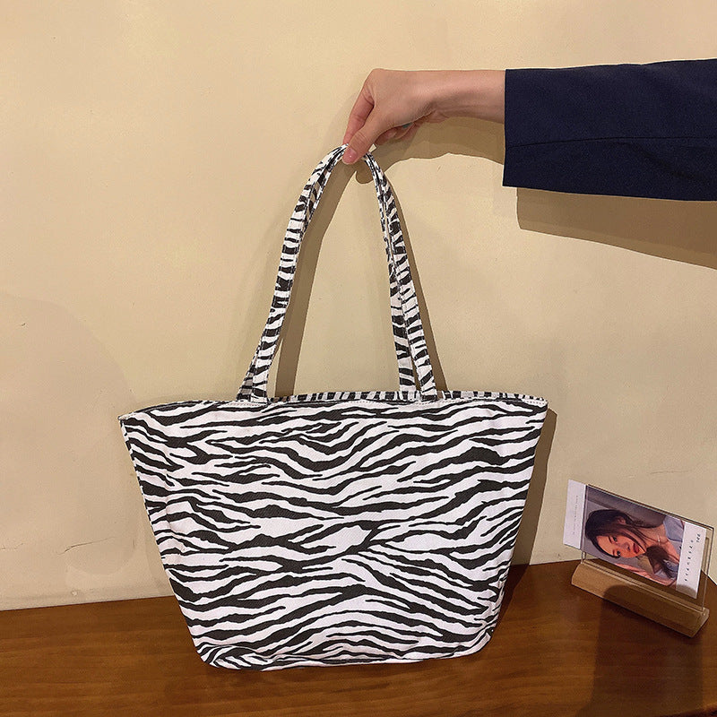 Women's Zebra-Stripe Design Tote Bag | Confetti Living