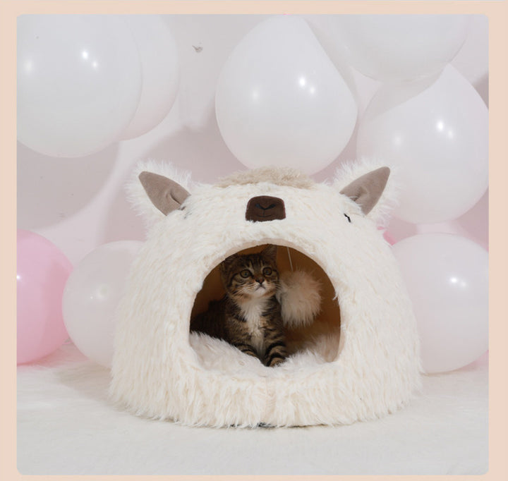Alpaca Plush Pet Bed for Dogs and Cats | Confetti Living