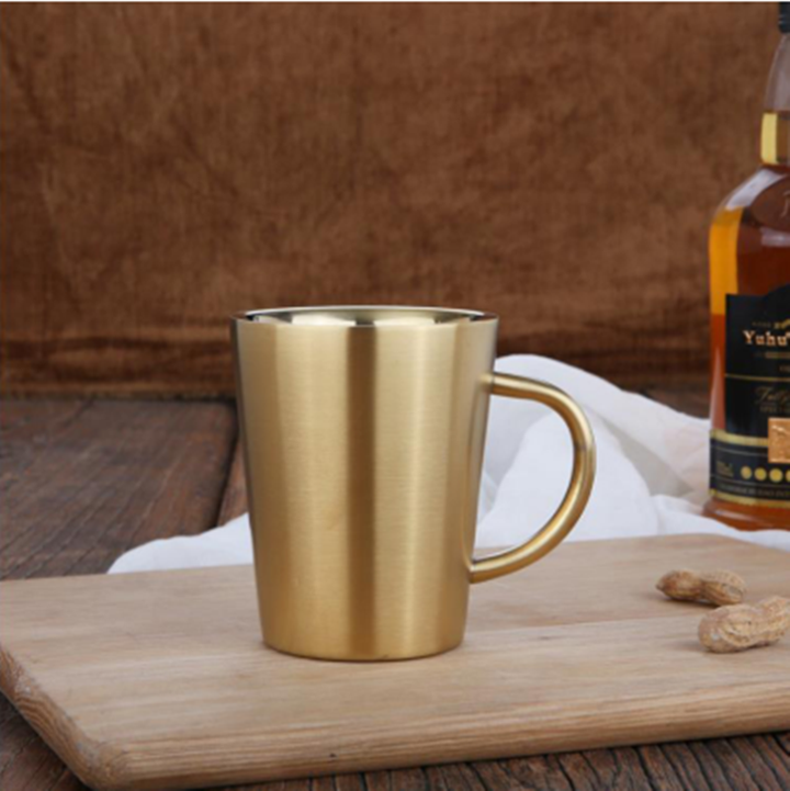 Home Bar Stainless Steel Double Insulated Beer Mug Showing Gold Mug | Confetti Living