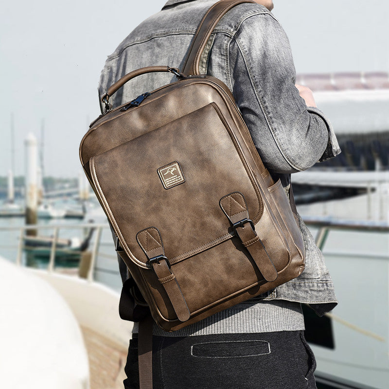 Casual Large-Capacity Computer Backpack Khaki in use | Confetti Living
