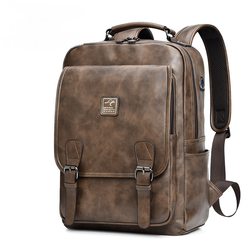 Casual Large-Capacity Computer Backpack Khaki Bag| Confetti Living