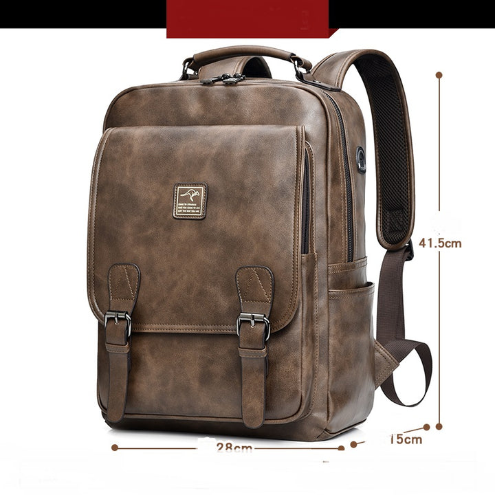 Casual Large-Capacity Computer Backpack Khaki Bag | Confetti Living