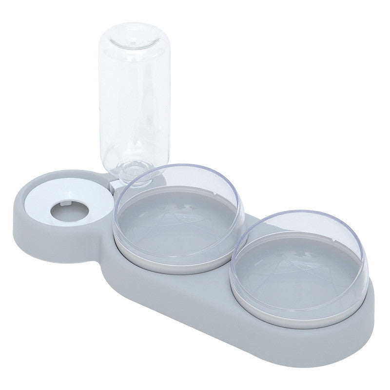 Automatic Pet Feeder Food Bowl With Water Fountain Grey | Confetti Living