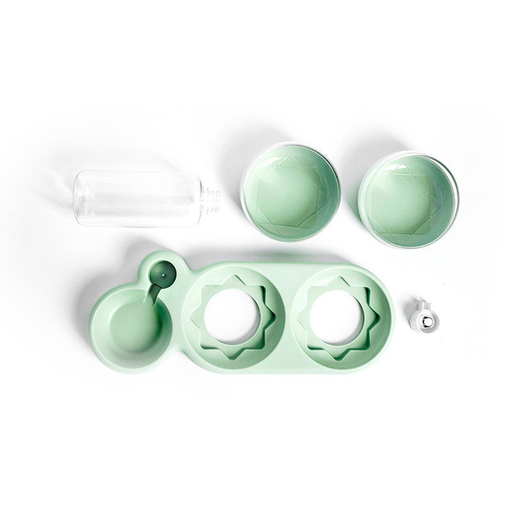 Automatic Pet Feeder Food Bowl With Water Fountain Green | Confetti Living