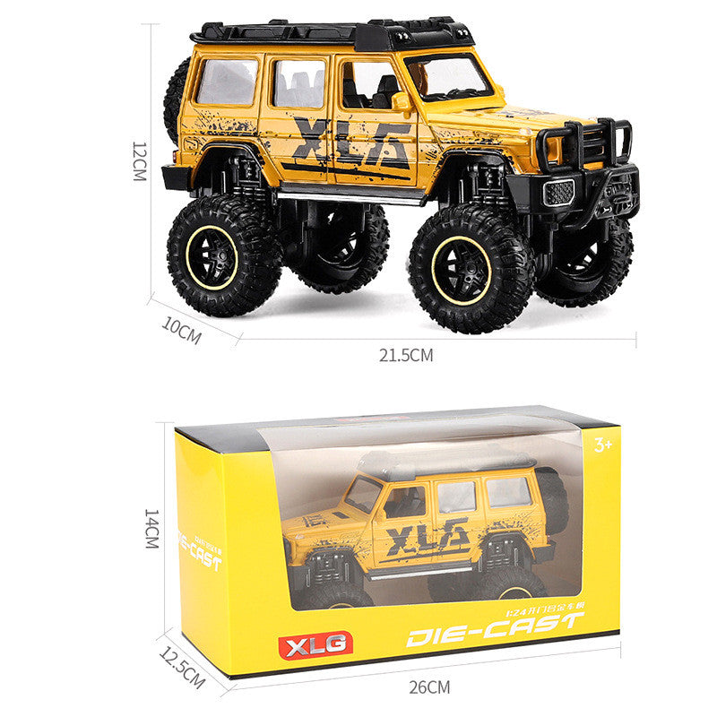 Children's Model Car Alloy Off-Road Vehicle showing dimensions | Confetti Living