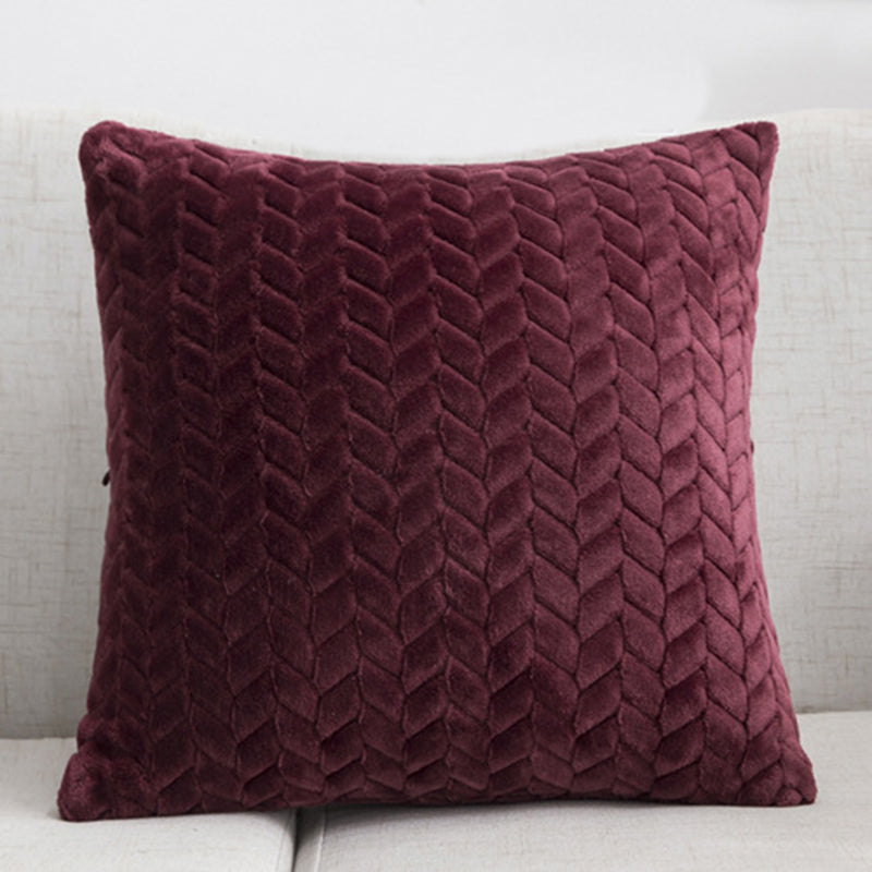 Cushion Cover Nordic Style Flannel in Wine Red | Confetti Living