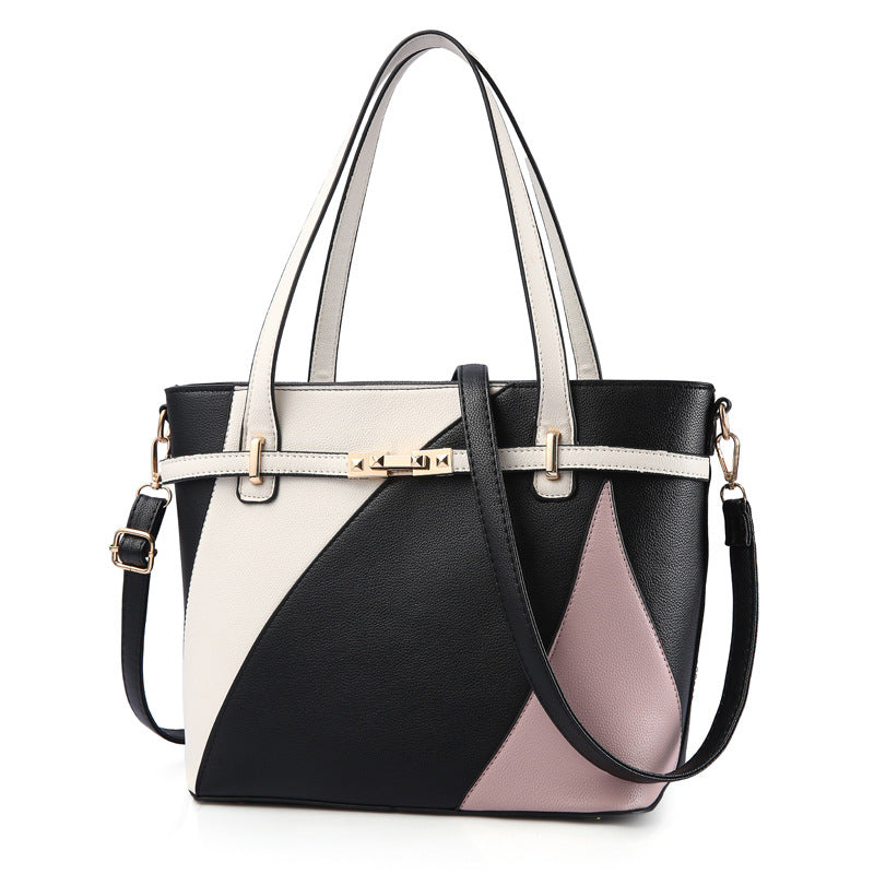 Women's Fashion Colour Leather Handbag in Black | Confetti Living