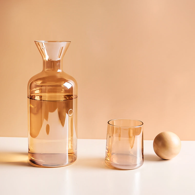 Home Bar Large-Capacity Water Set showing Decanter and Glass | Confetti Living