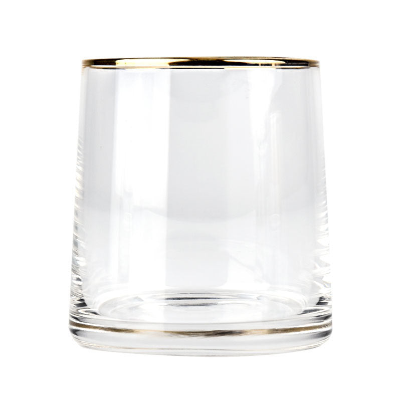 Home Bar Colourful Whiskey Glass Set showing gold whisky glass | Confetti Living