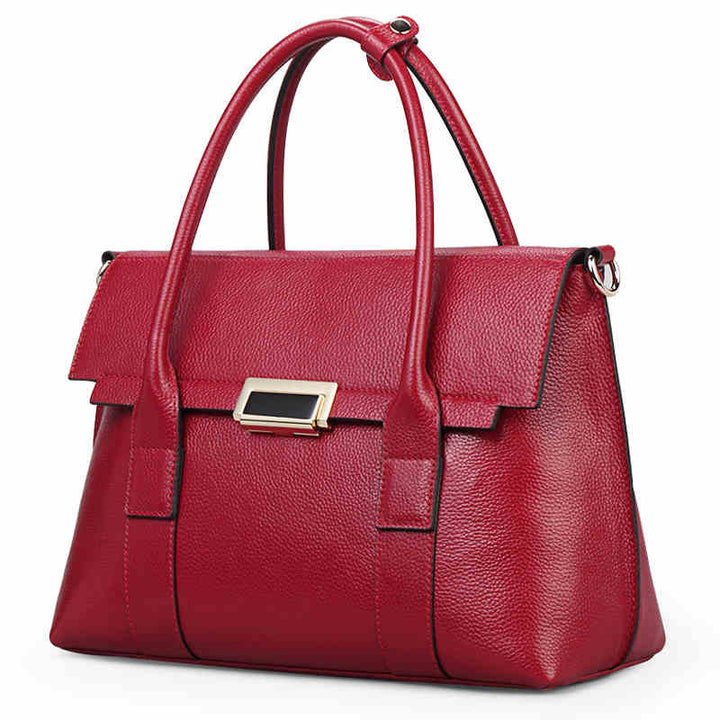 Women's Cruise Leather Messenger Bag in Wine Red| Confetti Living