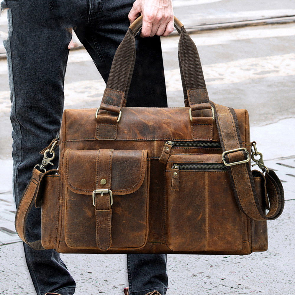Leather Retro Business Travel Bag | Confetti Living