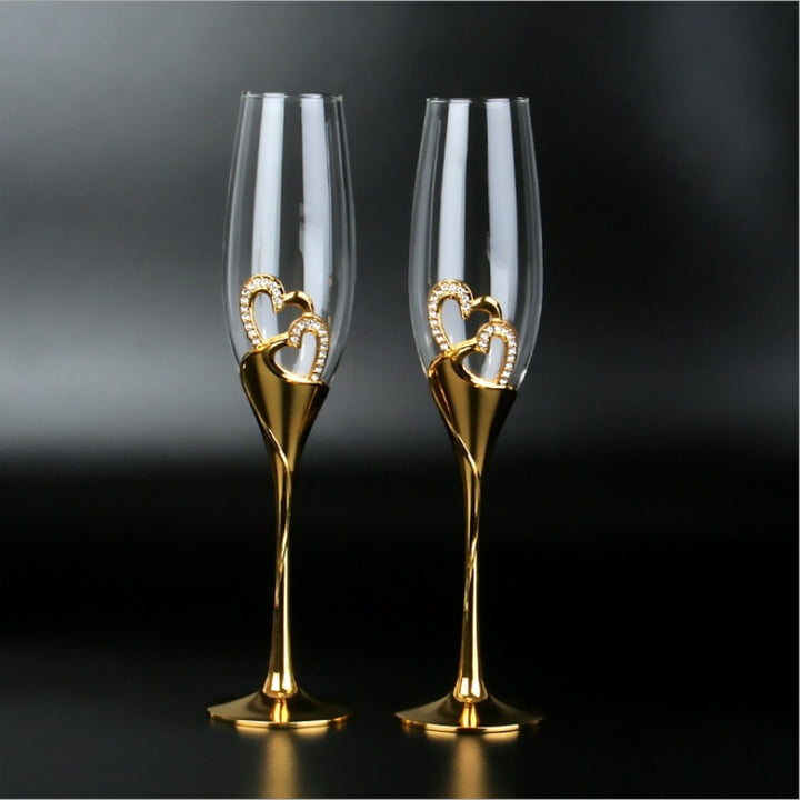 Home Bar Crystal Diamond Champagne Glass Set | Confetti Living