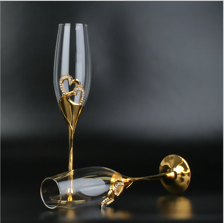 Home Bar Crystal Diamond Champagne Glass Set | Confetti Living