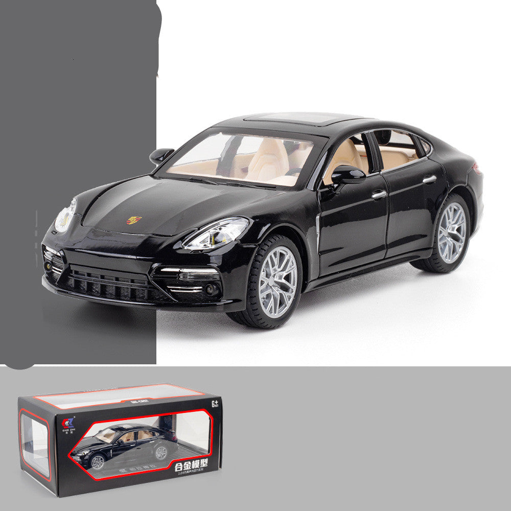 Children's Mode Six Door Car with Sound And Light in Black | Confetti Living