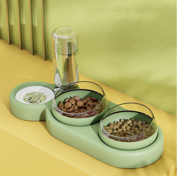 Automatic Pet Feeder Food Bowl With Water Fountain | Confetti Living