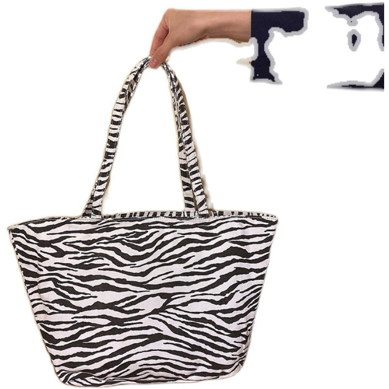 Women's Zebra-Stripe Design Tote Bag | Confetti Living