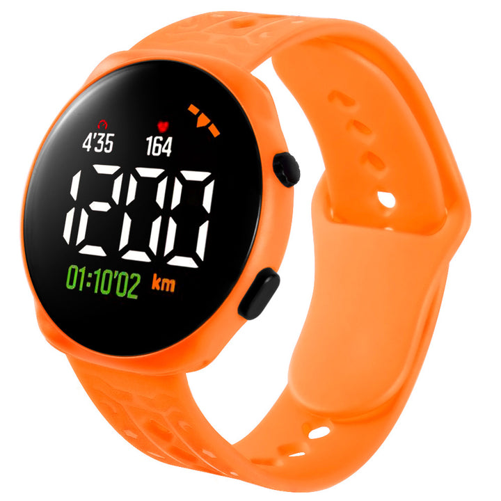Children's Electronic LED Waterproof Sports Watch in Orange Red | Confetti Living