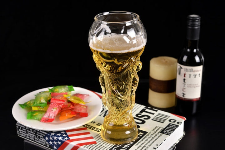 Hercules Design World Beer Glass shown in use | Confetti Living
