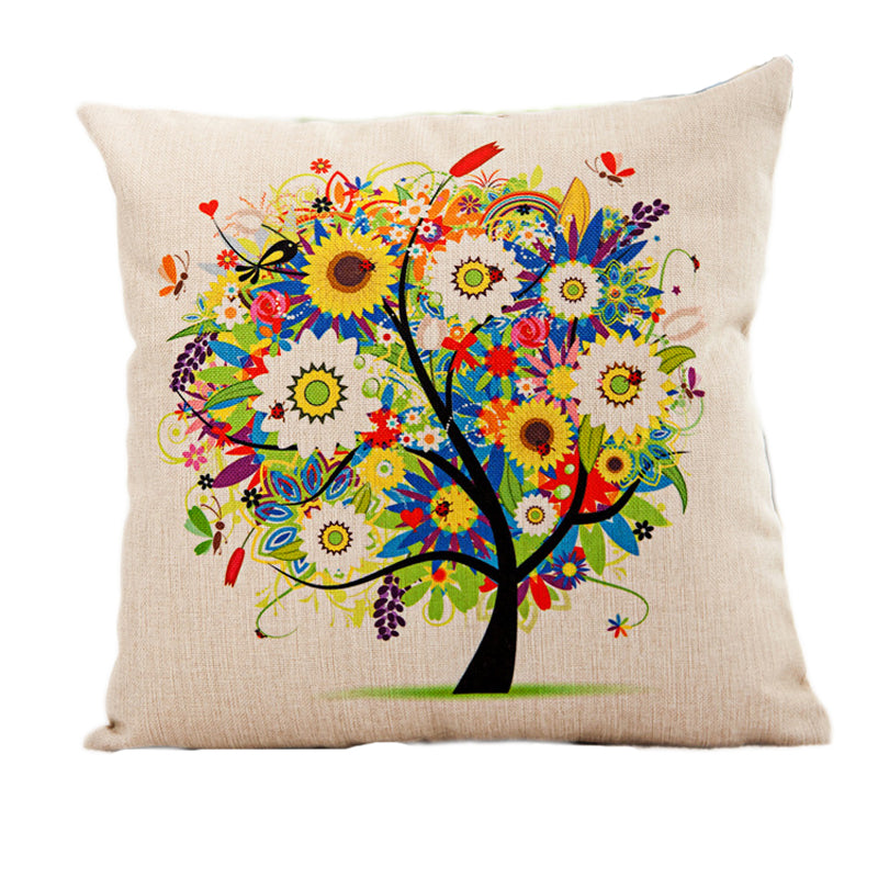 Cushion Cover Cotton with Tree Designs showing Style 1 | Confetti Living