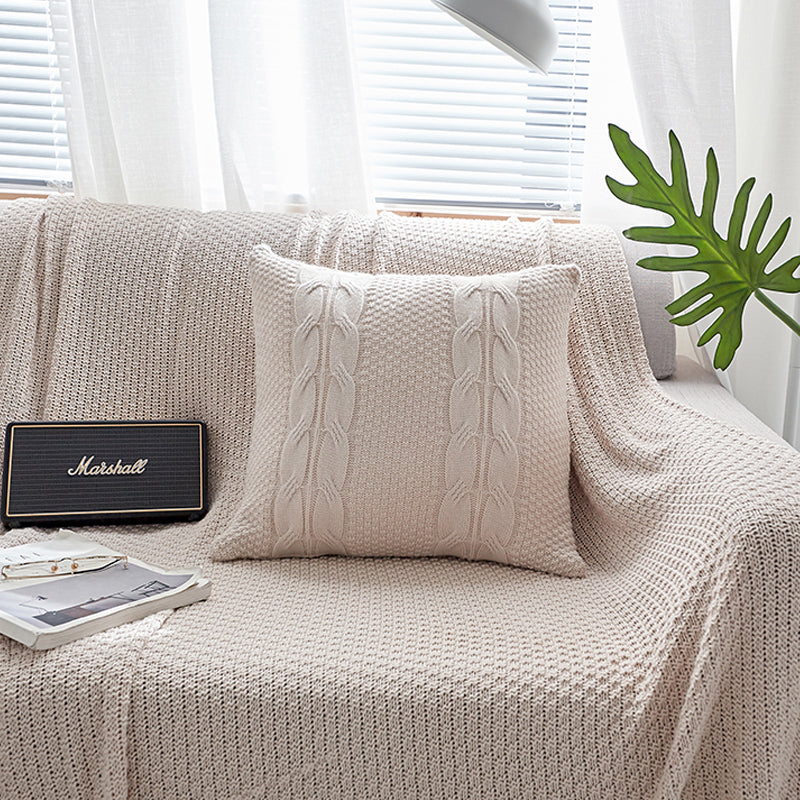 Cushion Cover Nordic Wool Knit Design in Beige | Confetti Living