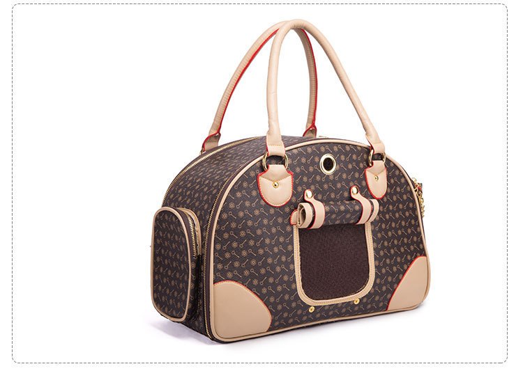 Pet Travel Bag for Cats and Small Dogs in Brown | Confetti Living