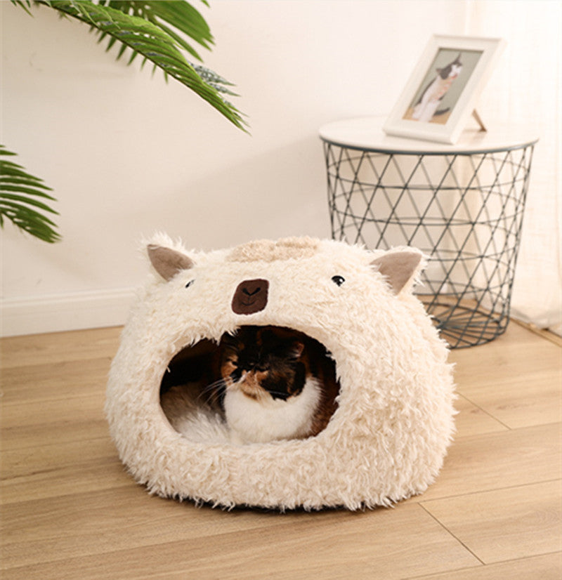 Alpaca Plush Pet Bed for Dogs and Cats | Confetti Living