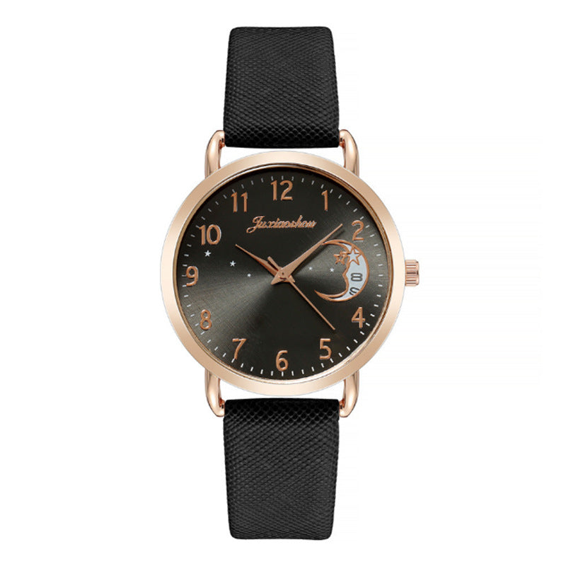 Women's Stylish Quartz Watch in Black | Confetti Living