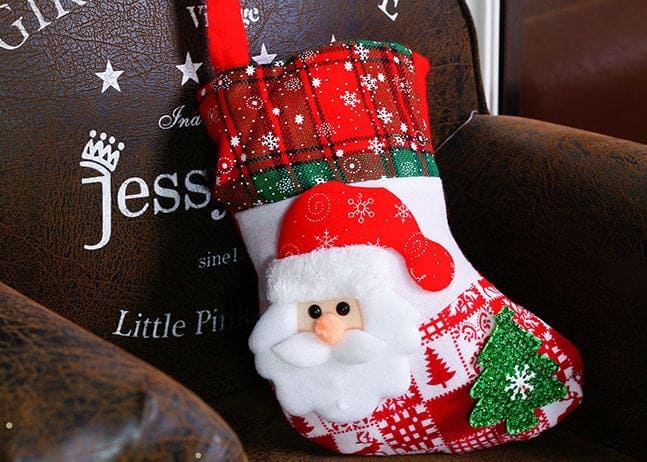 Christmas Decorative Gift Stockings showing Santa Claus | Confetti Living