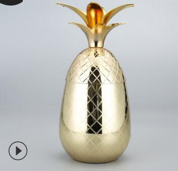 Home Bar Creative Pineapple Cocktail Cup showing Gold Colour | Confetti Living