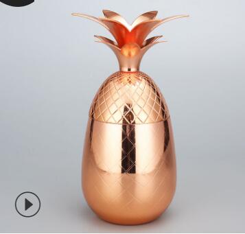 Home Bar Creative Pineapple Cocktail Cup showing Copper Colour | Confetti Living