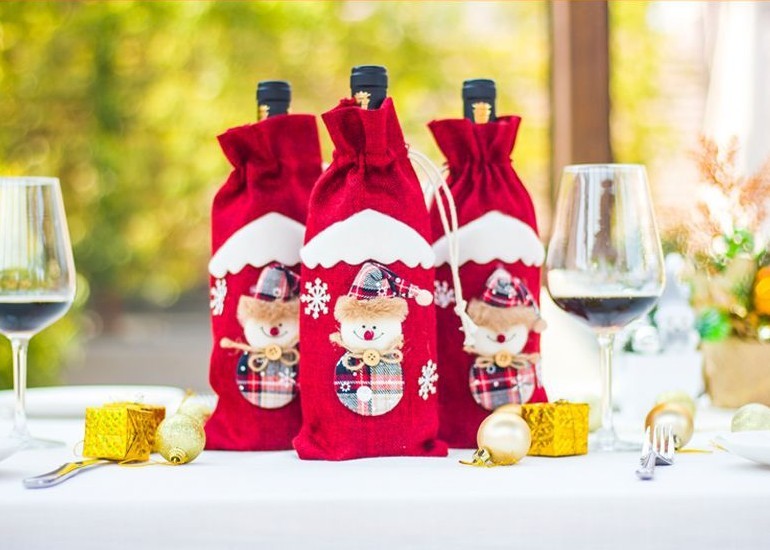 Christmas Wine Bottle Covers Showing Christmas Style | Confetti Living