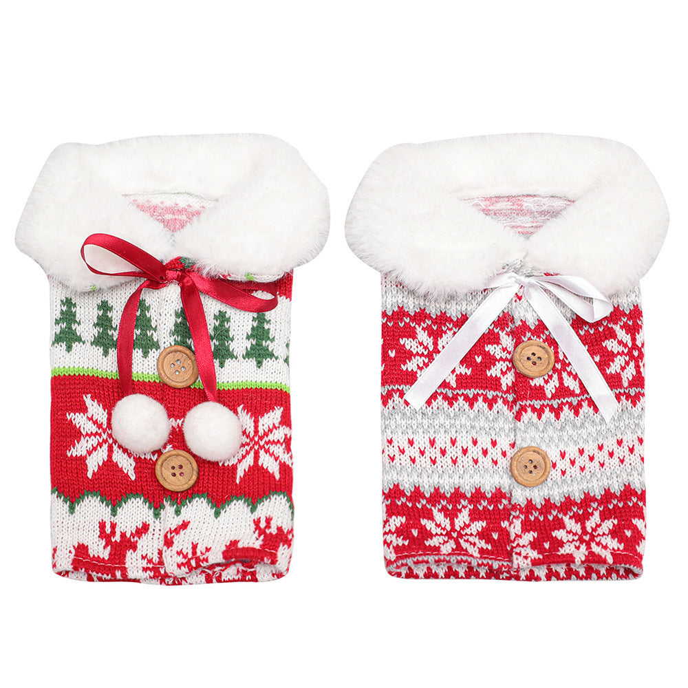 Christmas Wine Bottle Covers Showing Christmas Style | Confetti Living