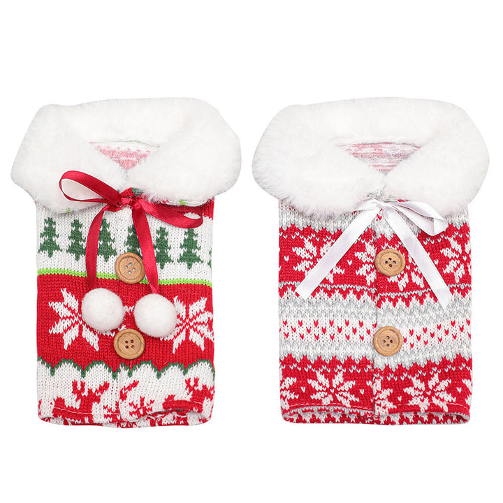 Christmas Wine Bottle Covers Showing Christmas Style | Confetti Living