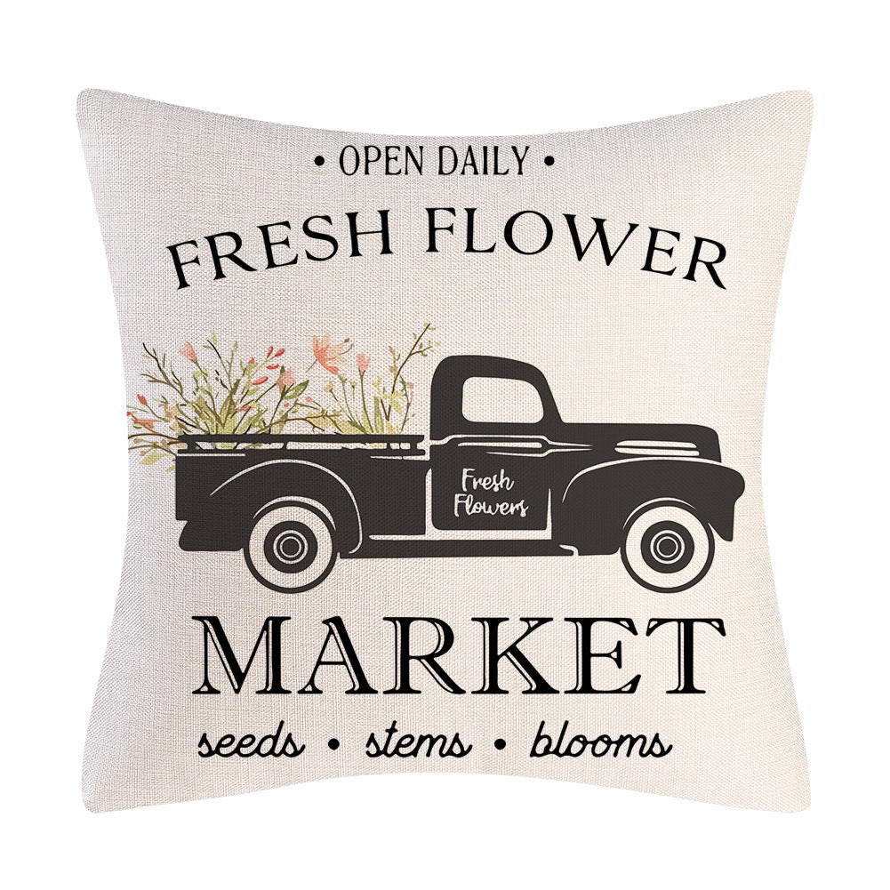 Cushion Cover Farmers Market Designs showing Flower Market Print | Confetti Living